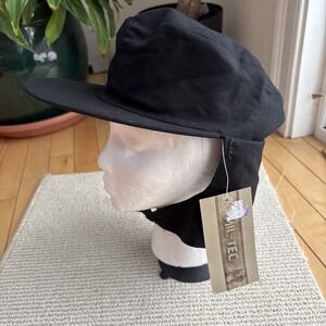 NWT Mil-Tec vintage Sturm cotton black baseball hat ear flap size 58